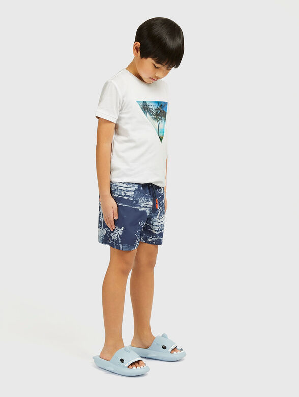 T-shirt with tropical logo print - 2