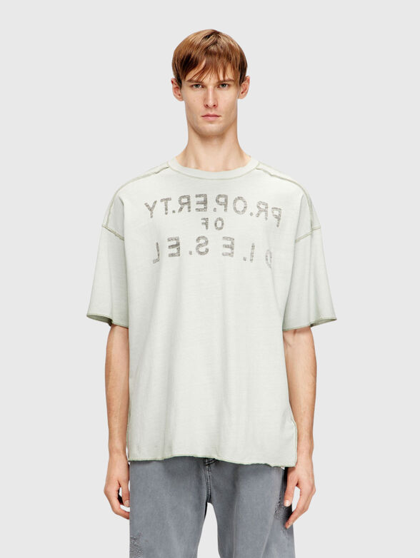 Cotton T-shirt with a statement print - 1