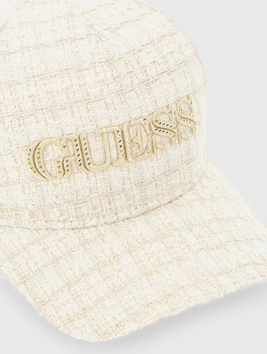 Bouclé hat with logo - 4
