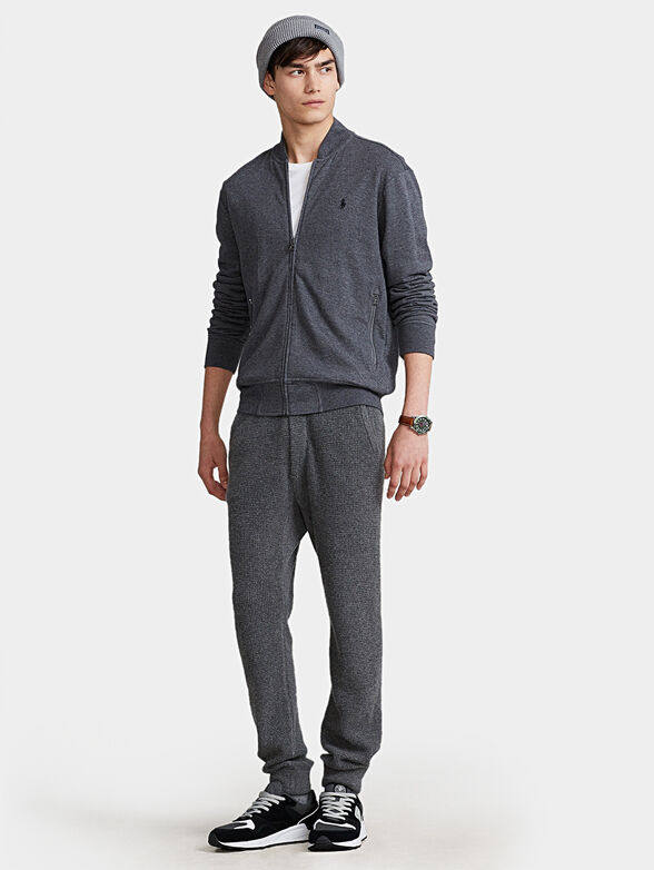 Grey sweatshirt with zip - 2