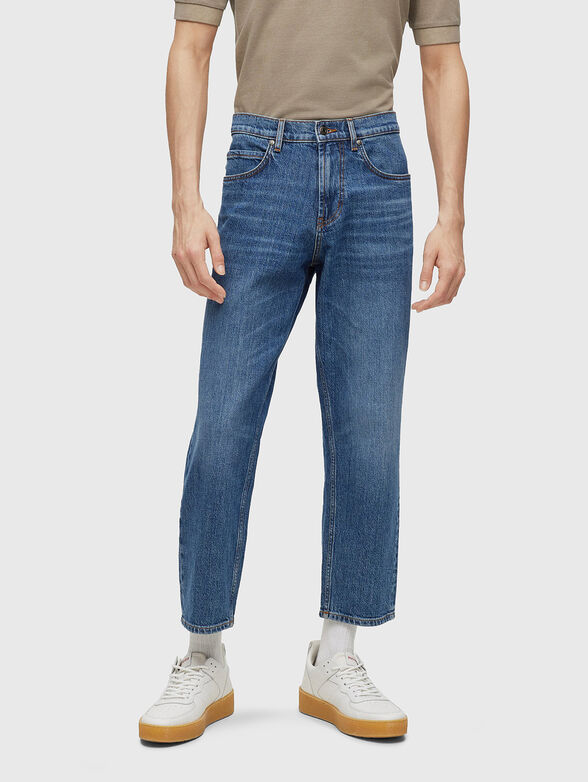 Jeans with contrasting logo accent - 1