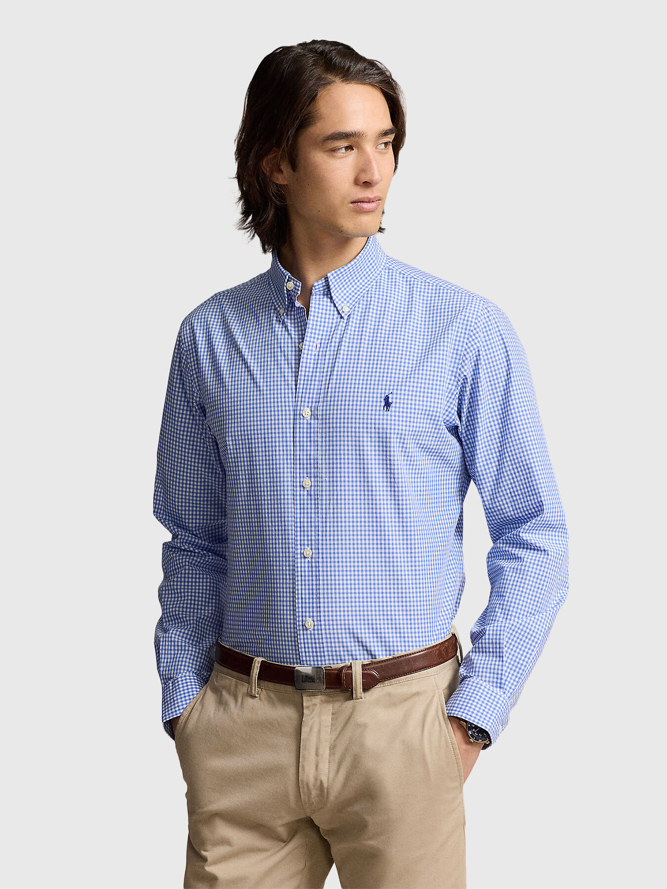 Plaid shirt with logo embroidery brand POLO RALPH LAUREN —  Globalbrandsstore.com/en