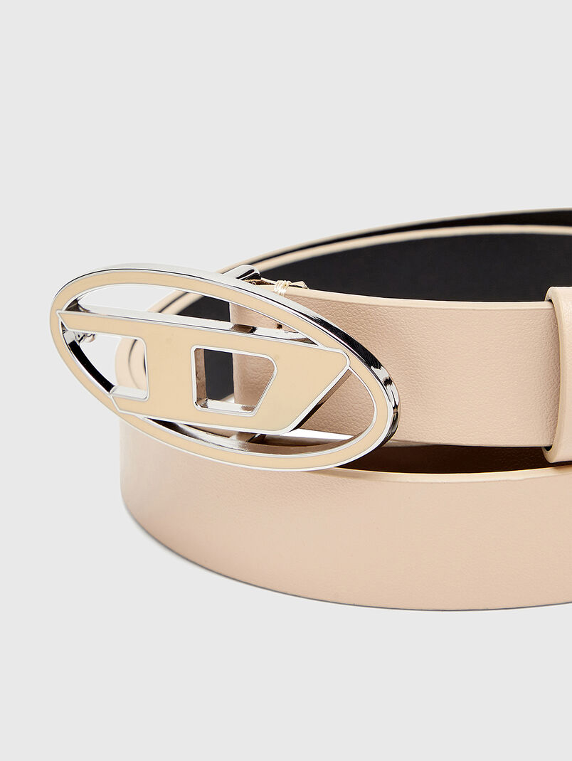 B-1DR 25 leather belt with oval logo - 3