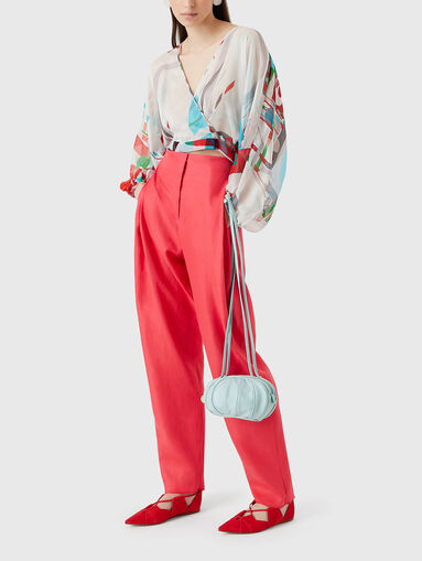 Linen trousers with high waist - 5