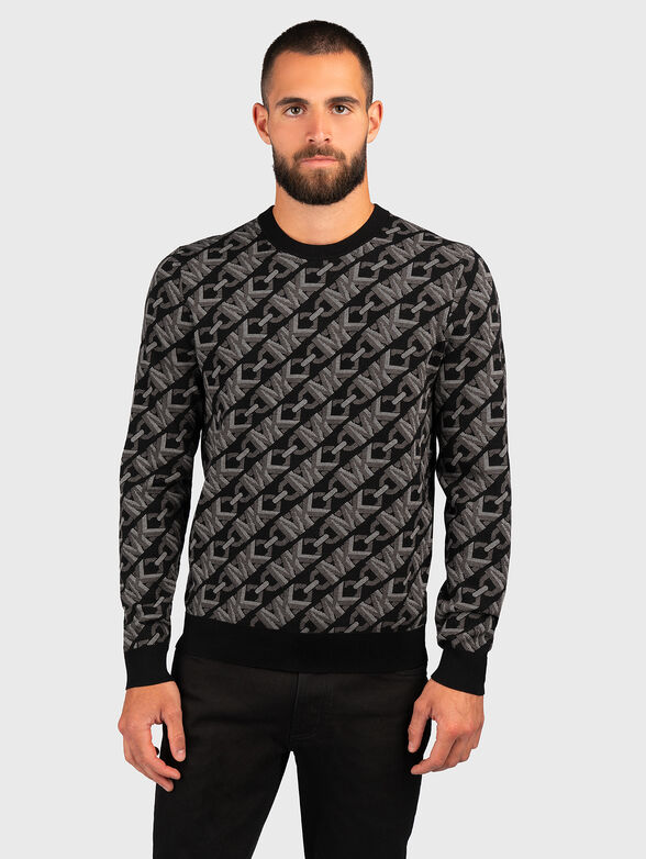 Sweater with monogram print  - 1