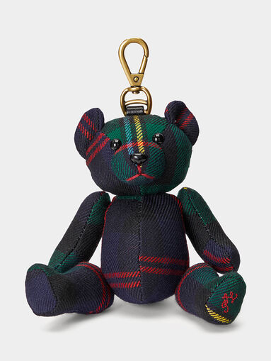 Teddy bear keychain made of wool fabric - 5