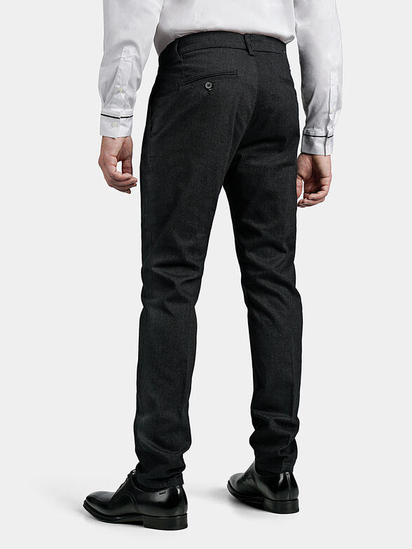 BRYAN Black cotton trousers - 3