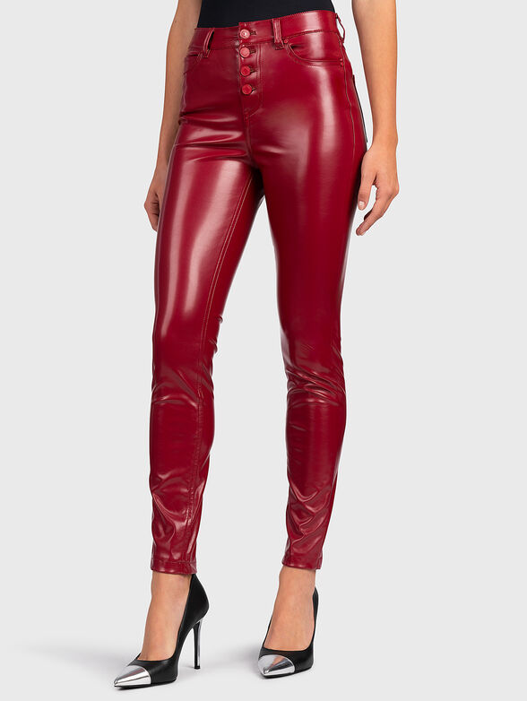 Black pants from faux leather - 1