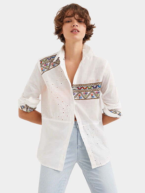 ESTAMBUL white shirt with embroidery - 1
