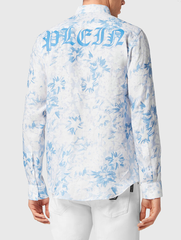 SUGAR DADDY linen shirt with art print - 2