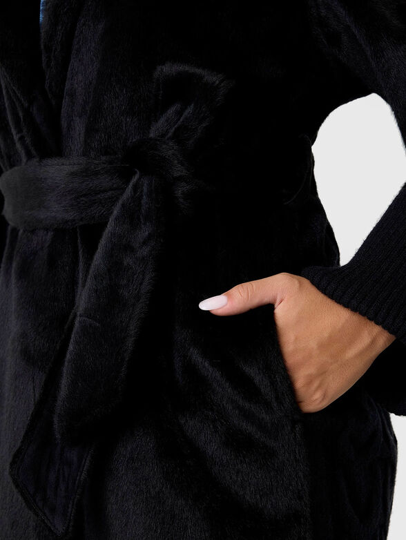 Midi faux fur coat - 4