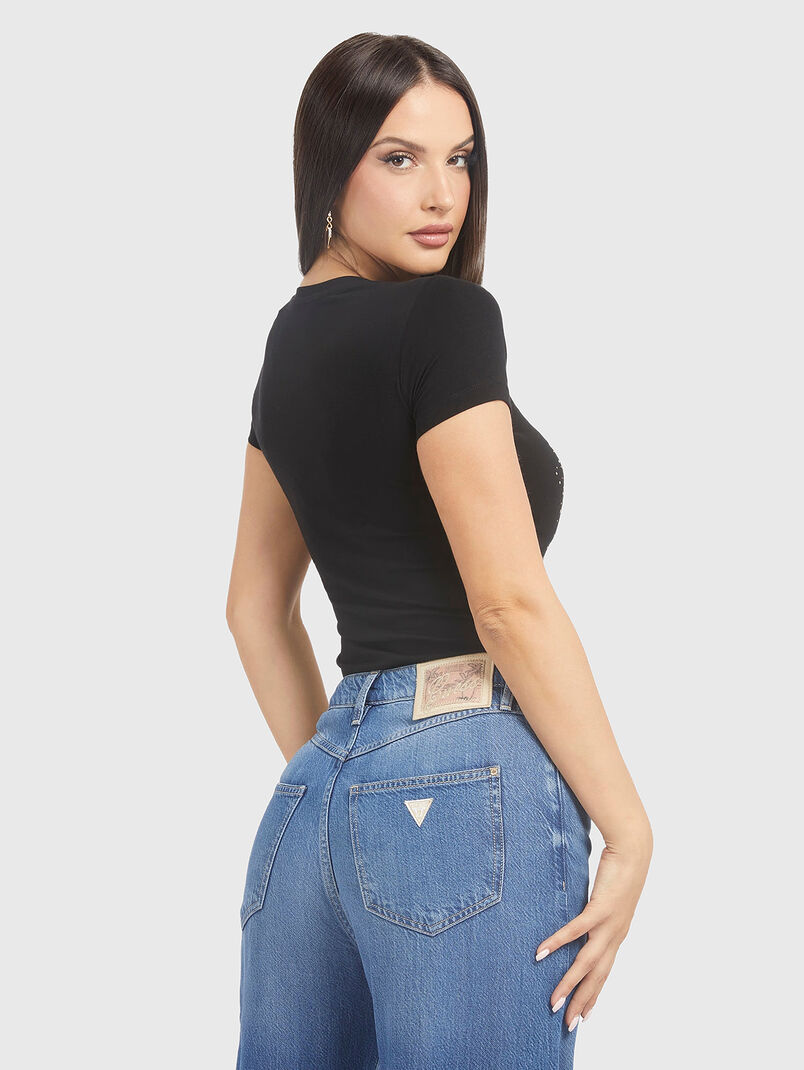 T-shirt with rhinestone detail - 3