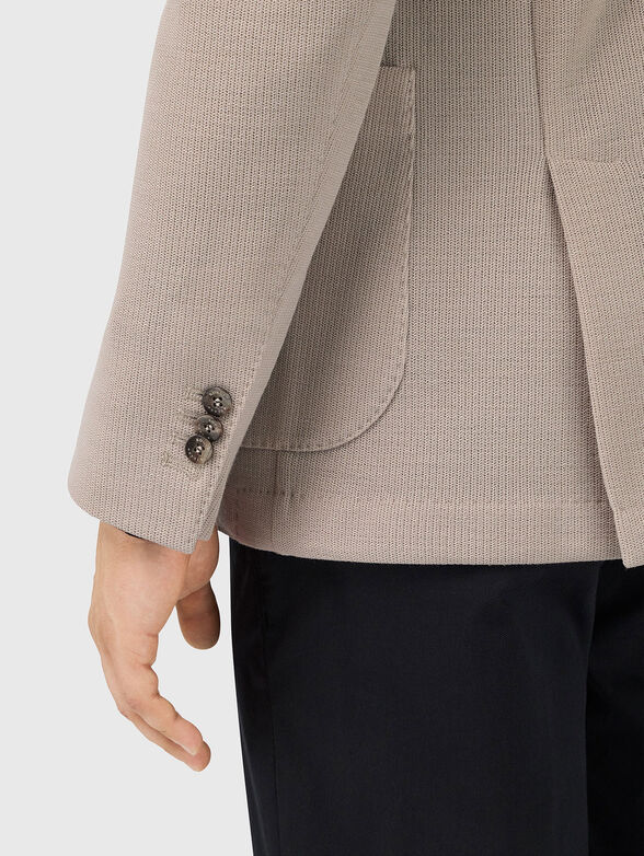 Wool jacket in beige color - 4