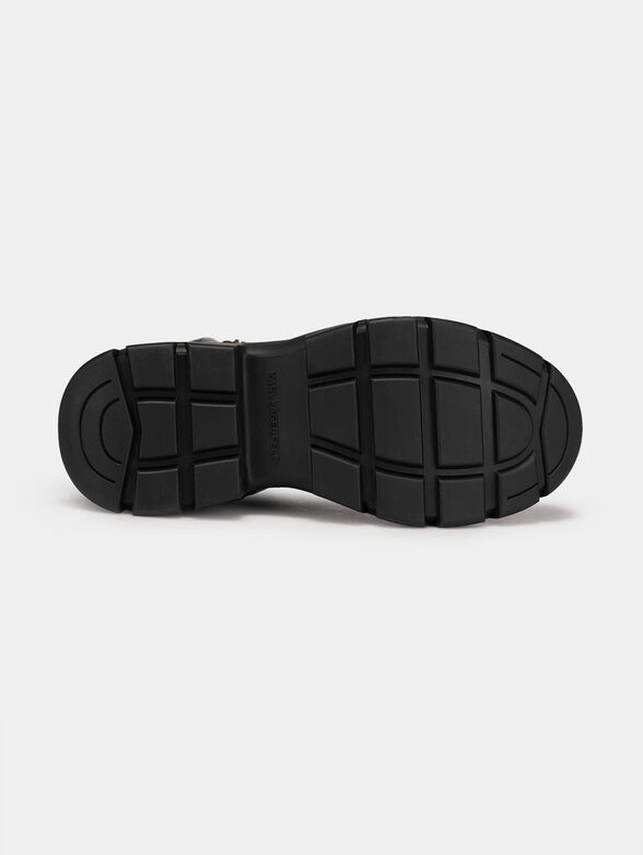 LUNA black ankle boots with ties - 5