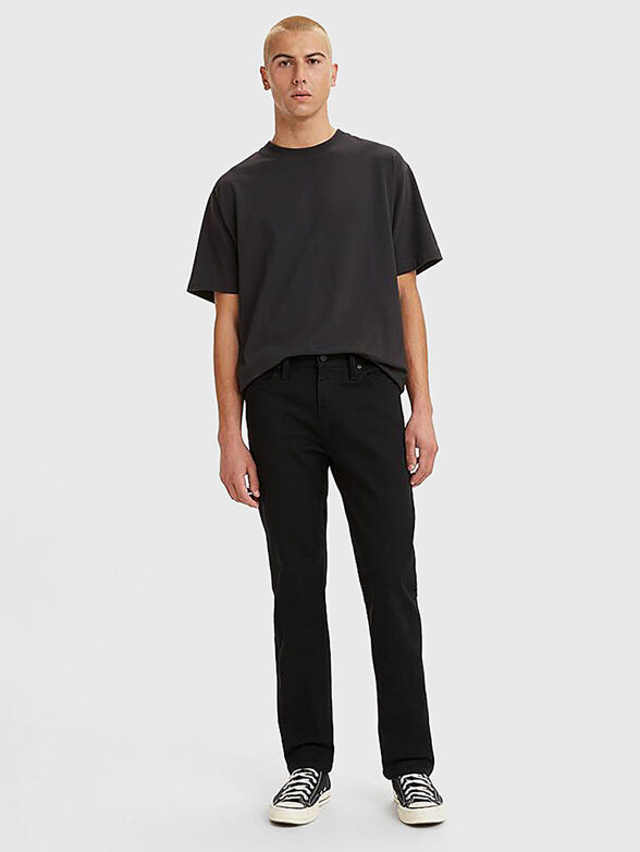Black jeans with logo detail - 0