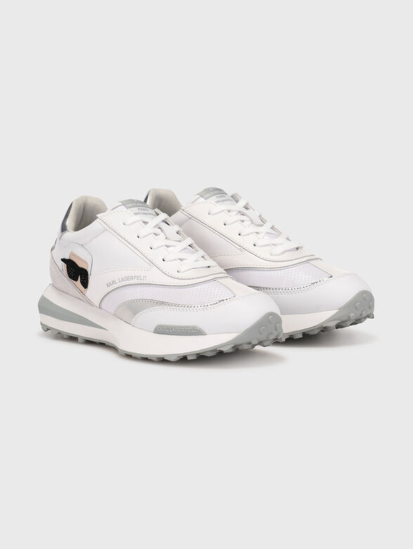 ZONE black sports shoes with logo accents - 2