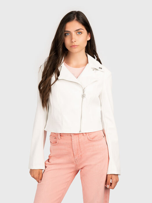 Short jacket with accent zipper