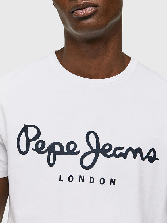 ORIGINAL STRETCH N black T-shirt with logo print - 4