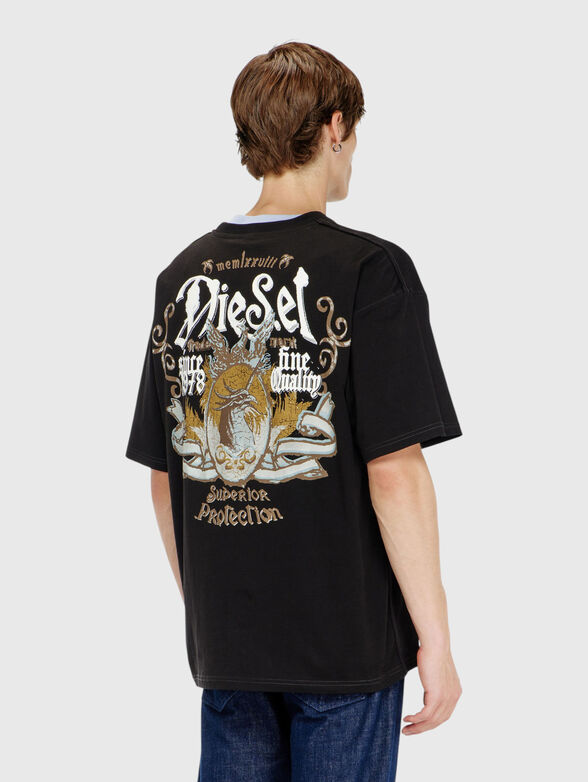 Black cotton t-shirt - 2