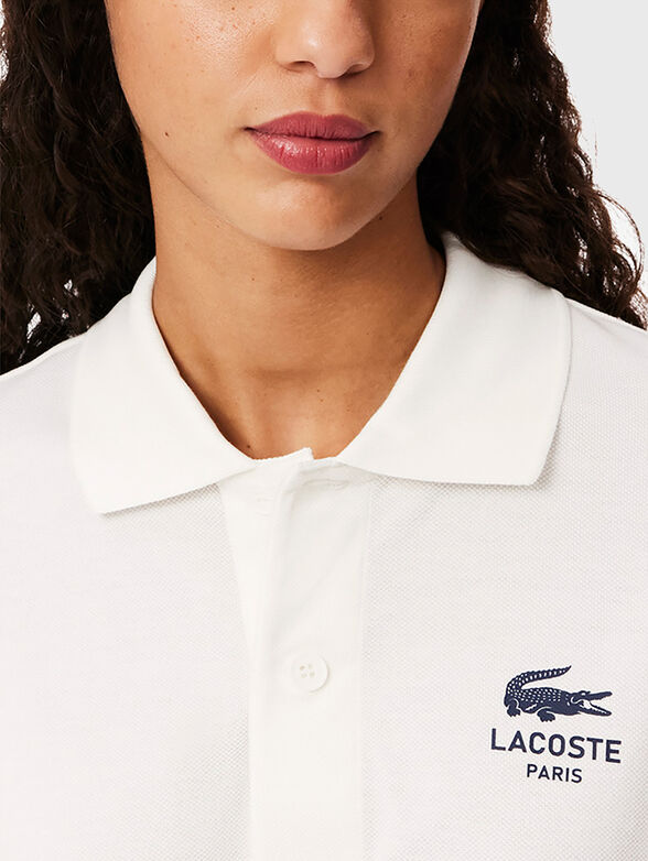 Unisex cotton polo shirt with logo embroidery - 4