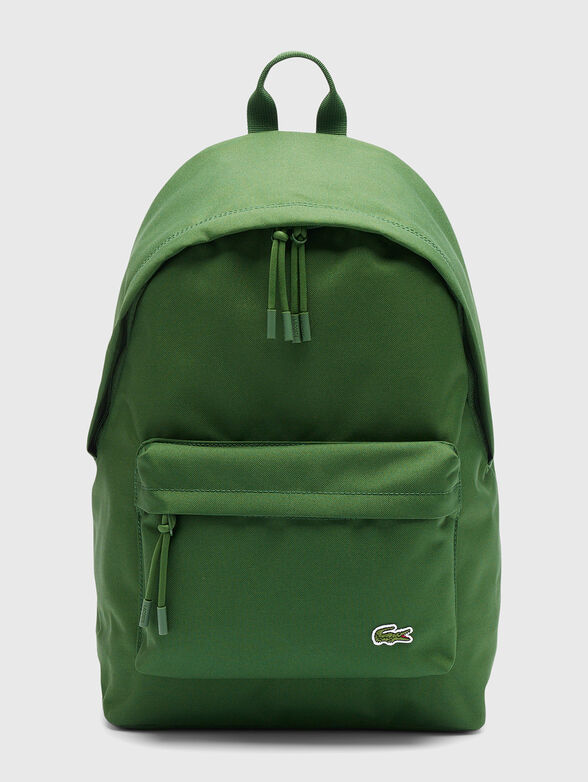 Unisex black backpack with logo detail - 1