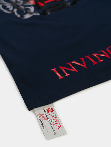 T-shirt in dark blue  - 4