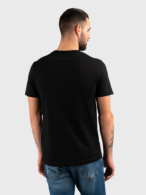 Black T-shirt with logo print - 3