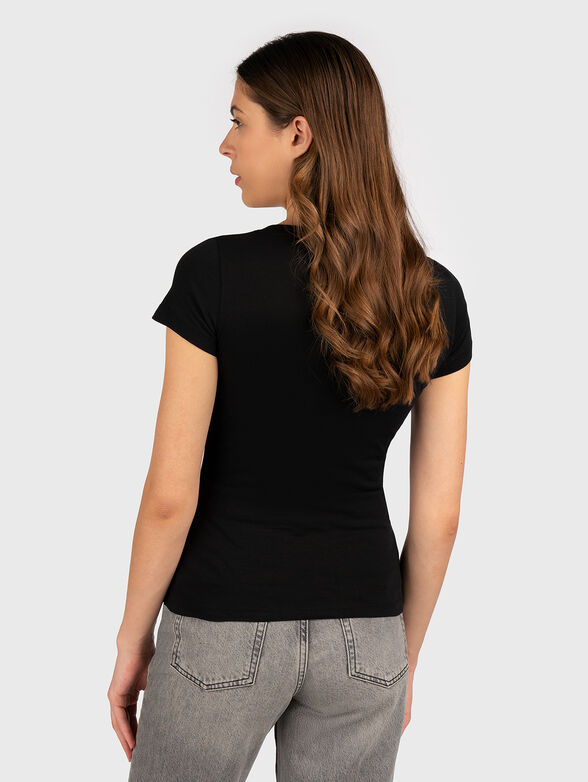 Black T-shirt with print - 3