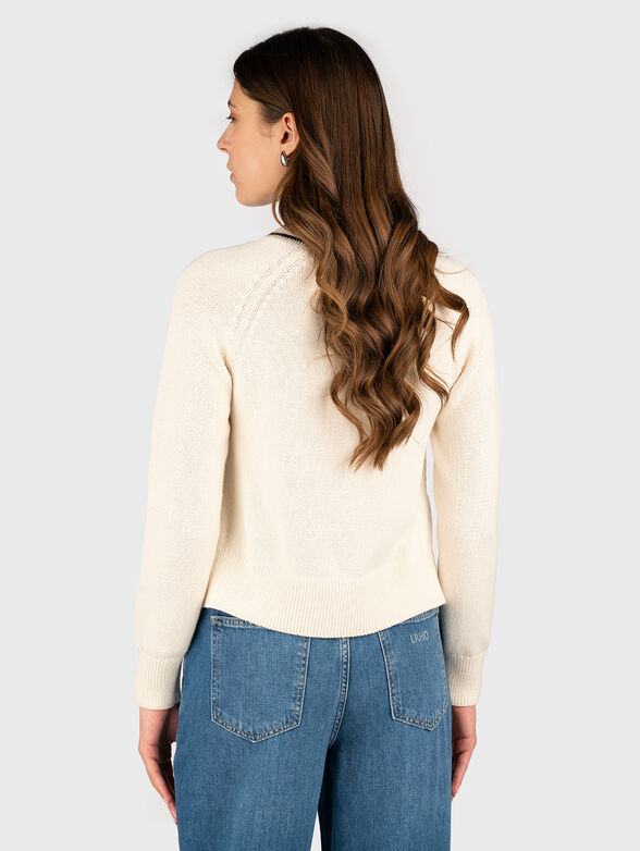 Cardigan with sequins and logo - 1