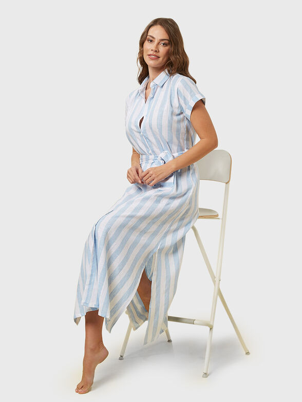 SUMMER GLAM long dress from linen blend - 4