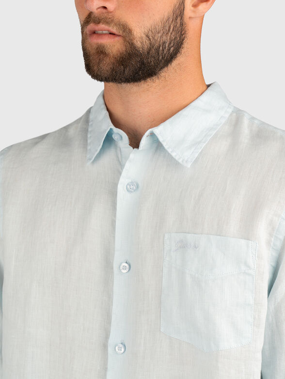 Long sleeved linen shirt - 3