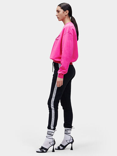 Sweatshirt with logo in fuxia color - 3