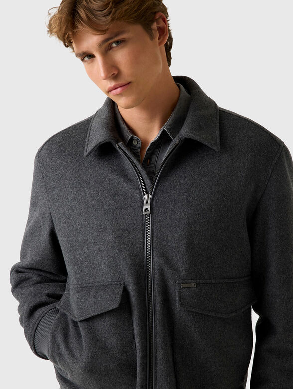 Wool blend bomber jacket - 4