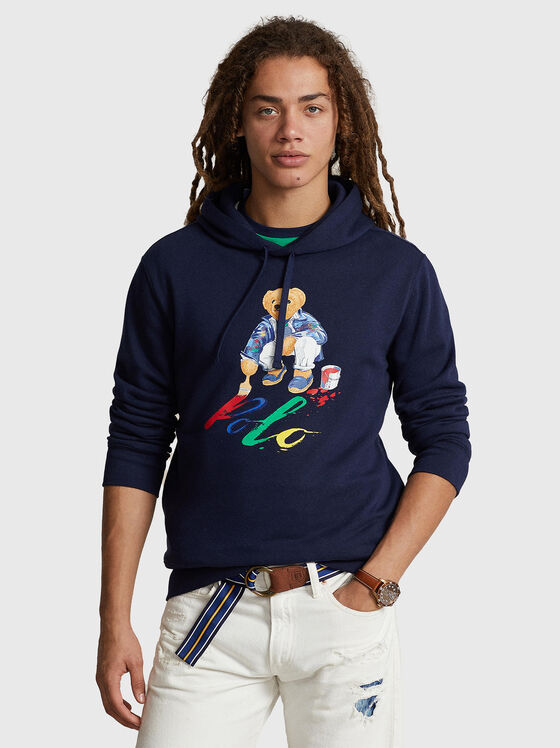 Hooded sweatshirt with Polo Bear print - 1