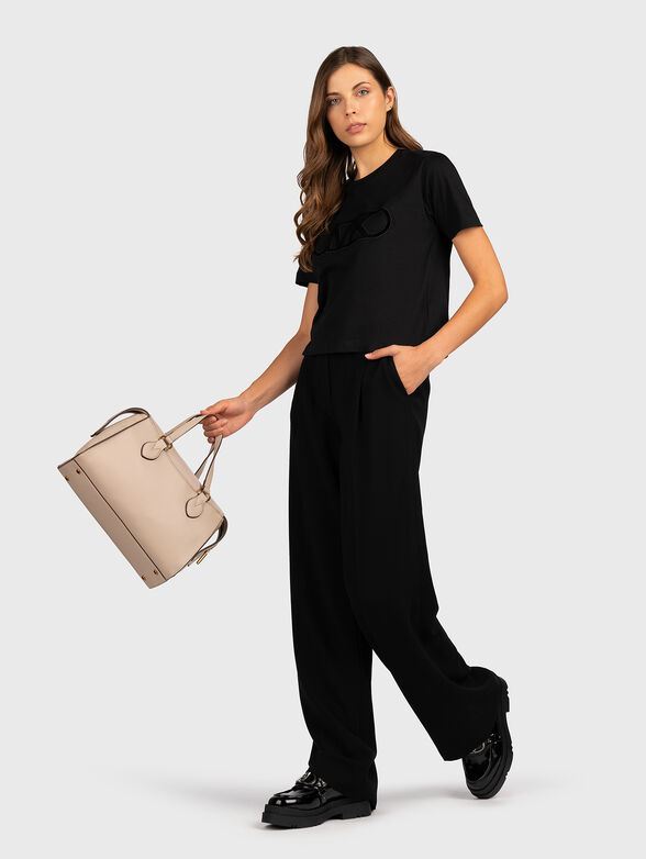 Black T-shirt with logo accent - 2