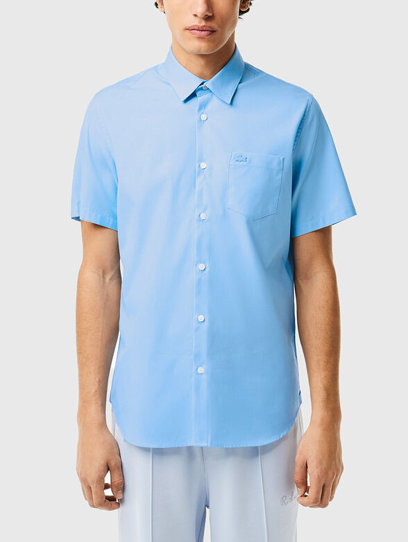 Short sleeve shirt in blue  - 1