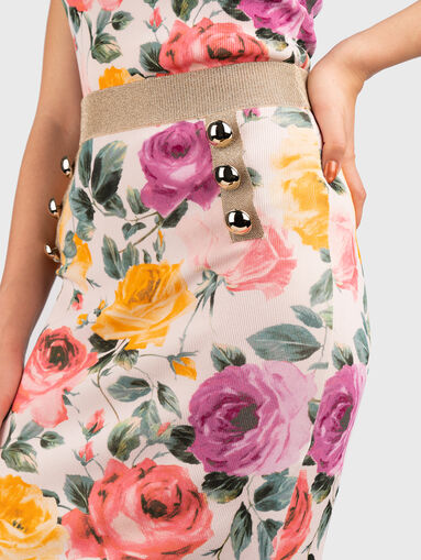 Skirt with floral print - 4