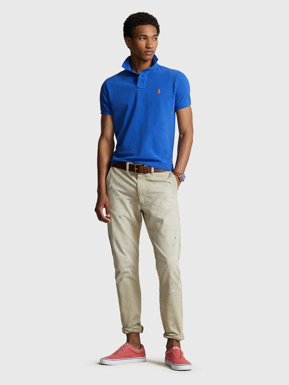 Cotton polo shirt with logo  - 2