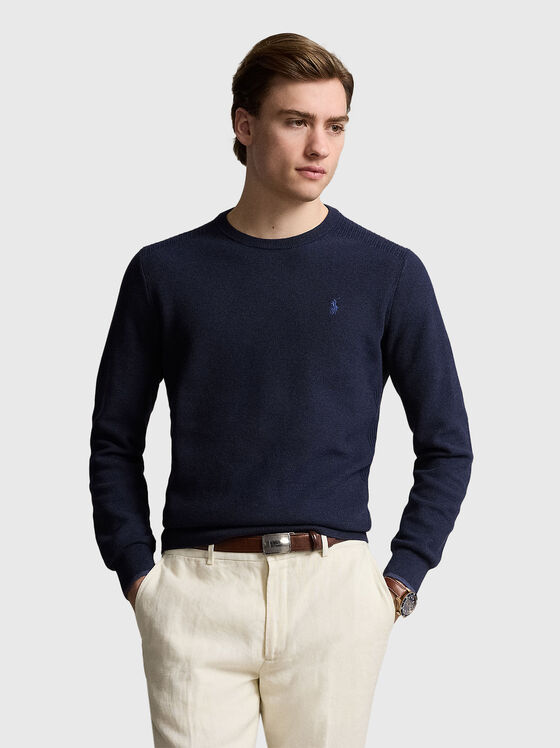 Sweater with oval neckline  - 1