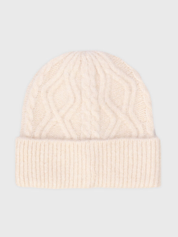 Knitted hat with triangular logo - 2