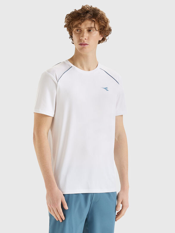 Blue T-shirt with contrasting elements - 1