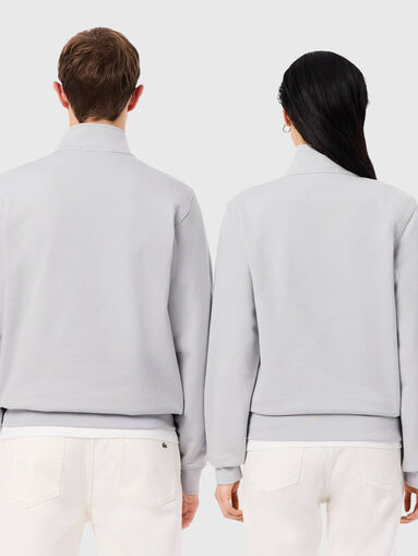 Cotton sweatshirt with zipper - 3