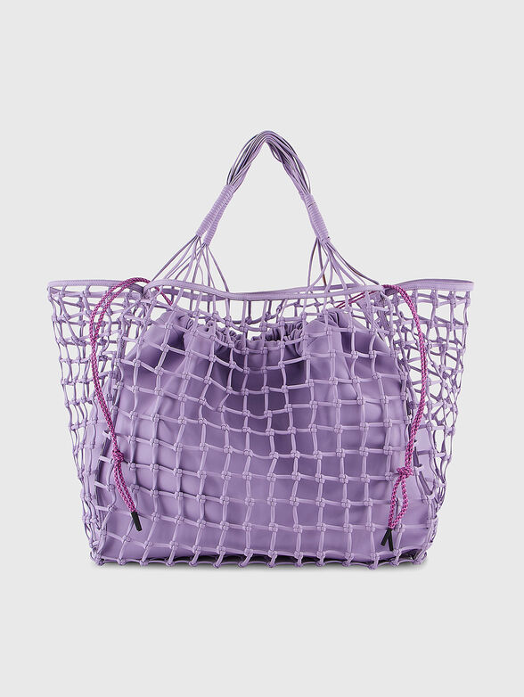 Shopper bag with woven texture - 1