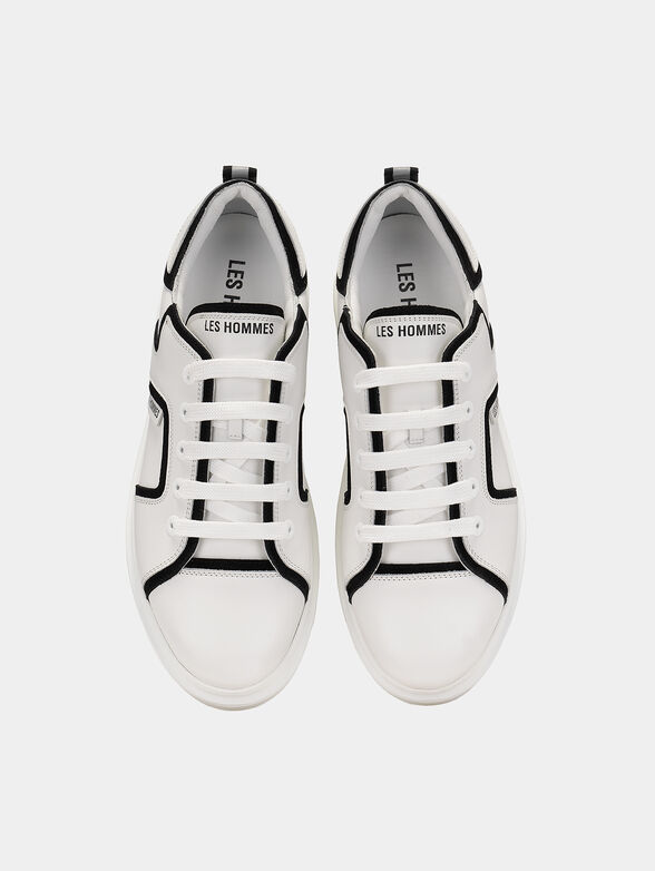 White leather shoes with contrasting details - 6
