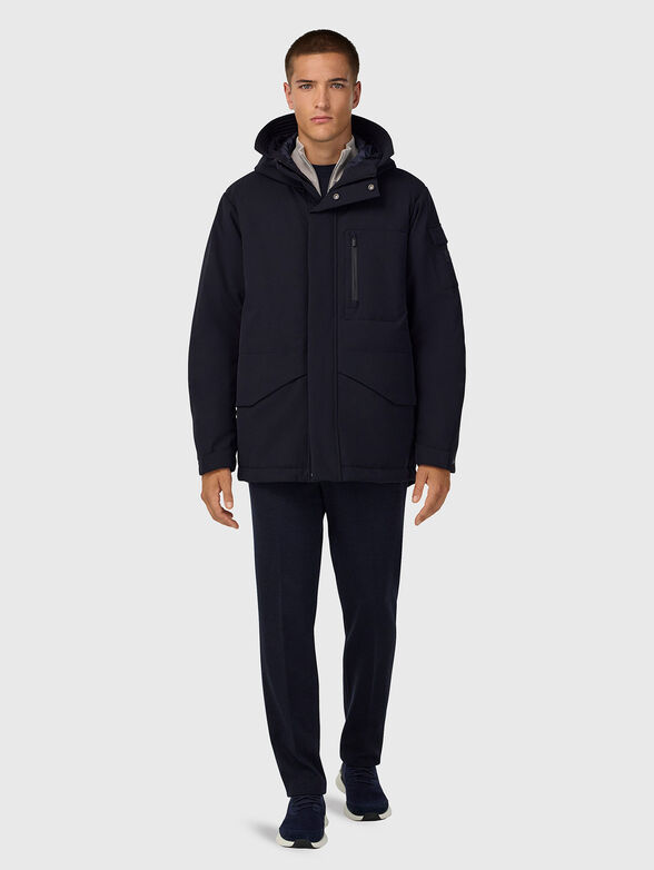 Jacket with hood and logo detail  - 2