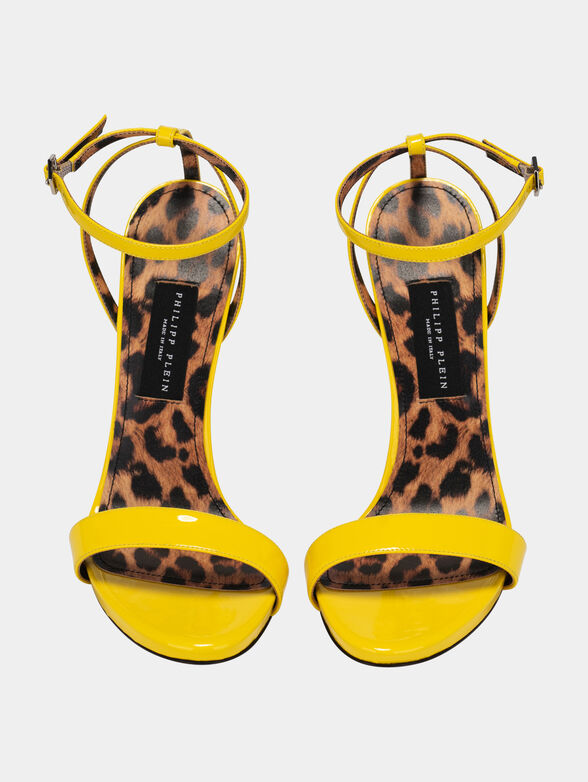 Yellow high-heeled sandals - 6
