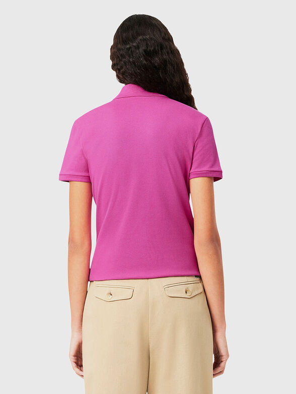 Burgundy cotton polo shirt - 3