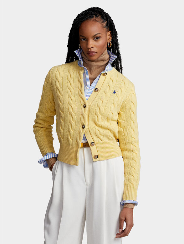 Knitted cardigan with logo detail - 1