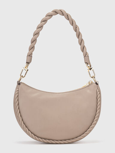 Leather bag with long strap and logo - 3