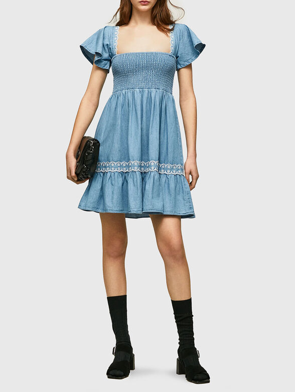 ADELE dress with accent sleeves - 4